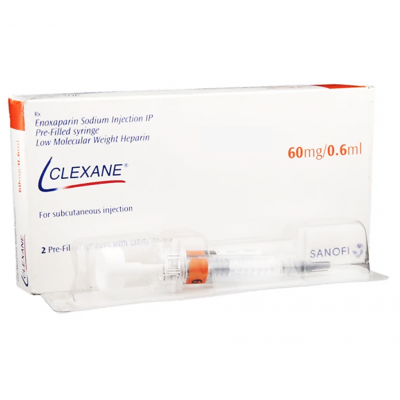 CLEXANE ® Syringes 6000 IU ( ENOXAPARIN ) 60 mg / 0.6 ml 2 Pre-Filled Syringes